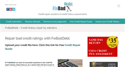 Desktop Screenshot of fixbaddebt.com.au